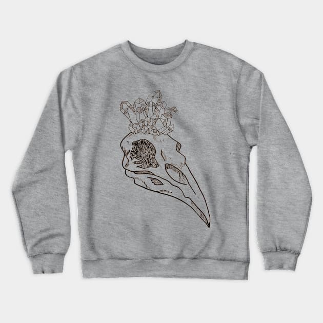 Crystal Crow Crown Crewneck Sweatshirt by MyOwnFairytale